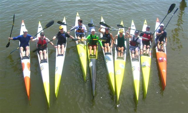Surfskis in the 2008 Men's smallboat race